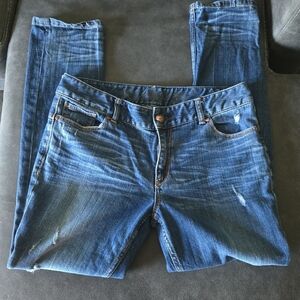 Express Blue Straight Leg Jeans